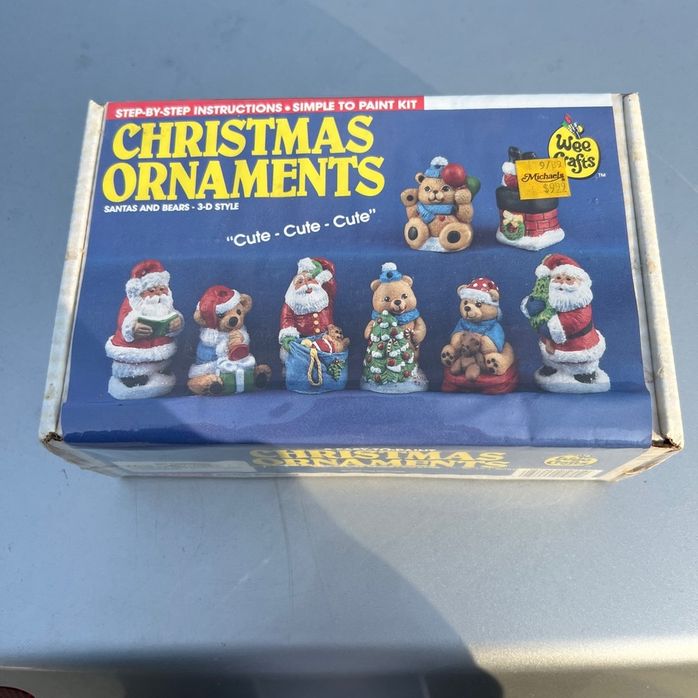 Vintage Wee Crafts Paint by Number Christmas Ornaments